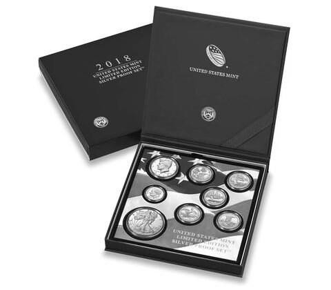 2018 S San Francisco Mint Silver Reverse Proof Set Limited Mintage IN HAND 18XC 